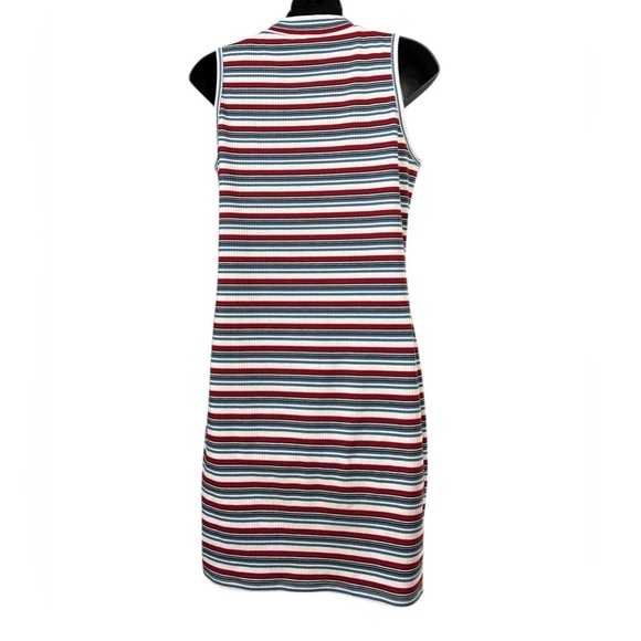 Twik by Simons, Striped Sleeveless Dress - Red, Blue, Black, Large - Picture 7 of 9